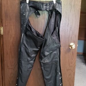 Unik Ladies Leather Motorcycle Riding Chaps
